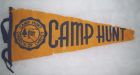 Camp Hunt pennant, a little worse for wear